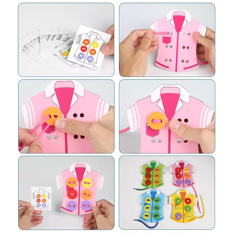 Bộ Đồ Chơi Rèn Luyện Kỹ Năng Sống Tự Lập Theo Phương Pháp Montessori Đồ Chơi Gỗ