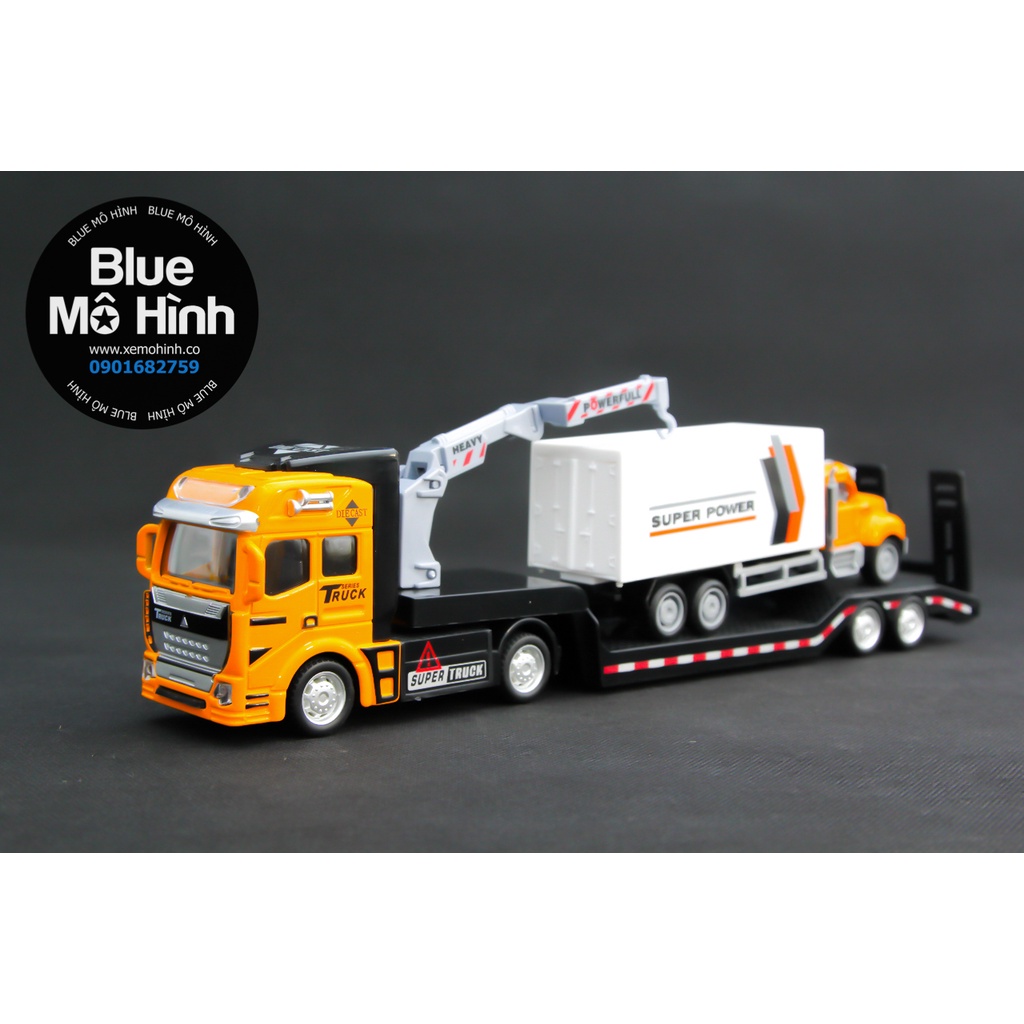 Xe mô hình đầu kéo container đầu xe bằng kim loại