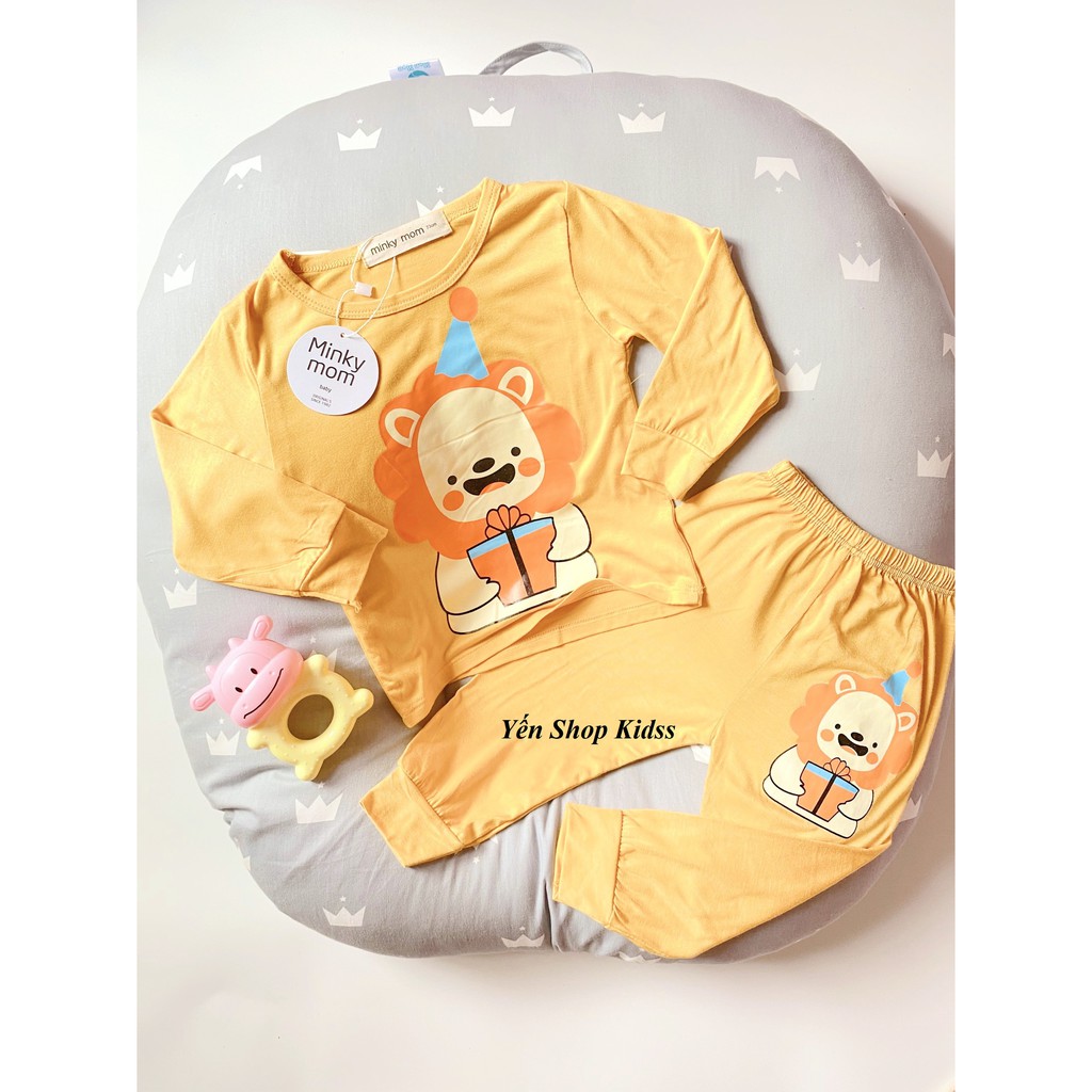 Sale !!! Bộ Dài Tay Minky Mom  Chất Thun Lạnh Họa Tiết Voi-Ngựa Hồng Dễ Thương Cho Bé (Size 7-19kg) (SP001205) | WebRaoVat - webraovat.net.vn