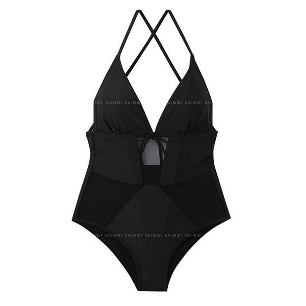 (Mẫu mới 2022) Bikini đen quyến rũ buộc dây lưng gợi cảm, đồ bơi một mảnh