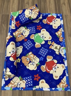 [Chuẩn kích thước, kèm ruột] Bộ chăn gối trẻ em (3 món- ảnh thật)