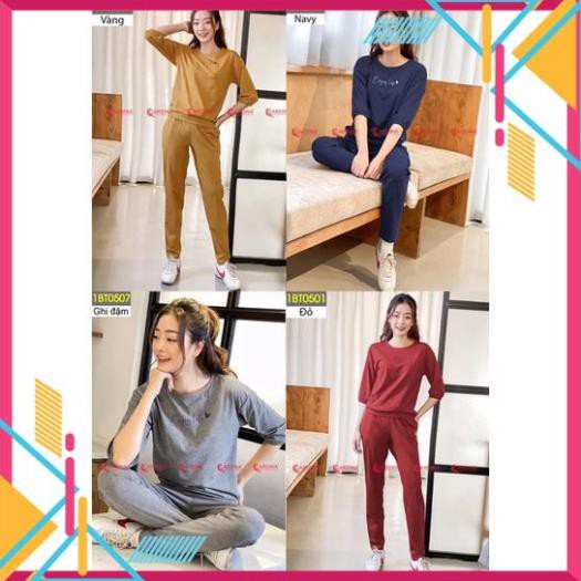 Đồ bộ nữ CARDINA quần dài tay lỡ bộ chun chất cotton cao cấp