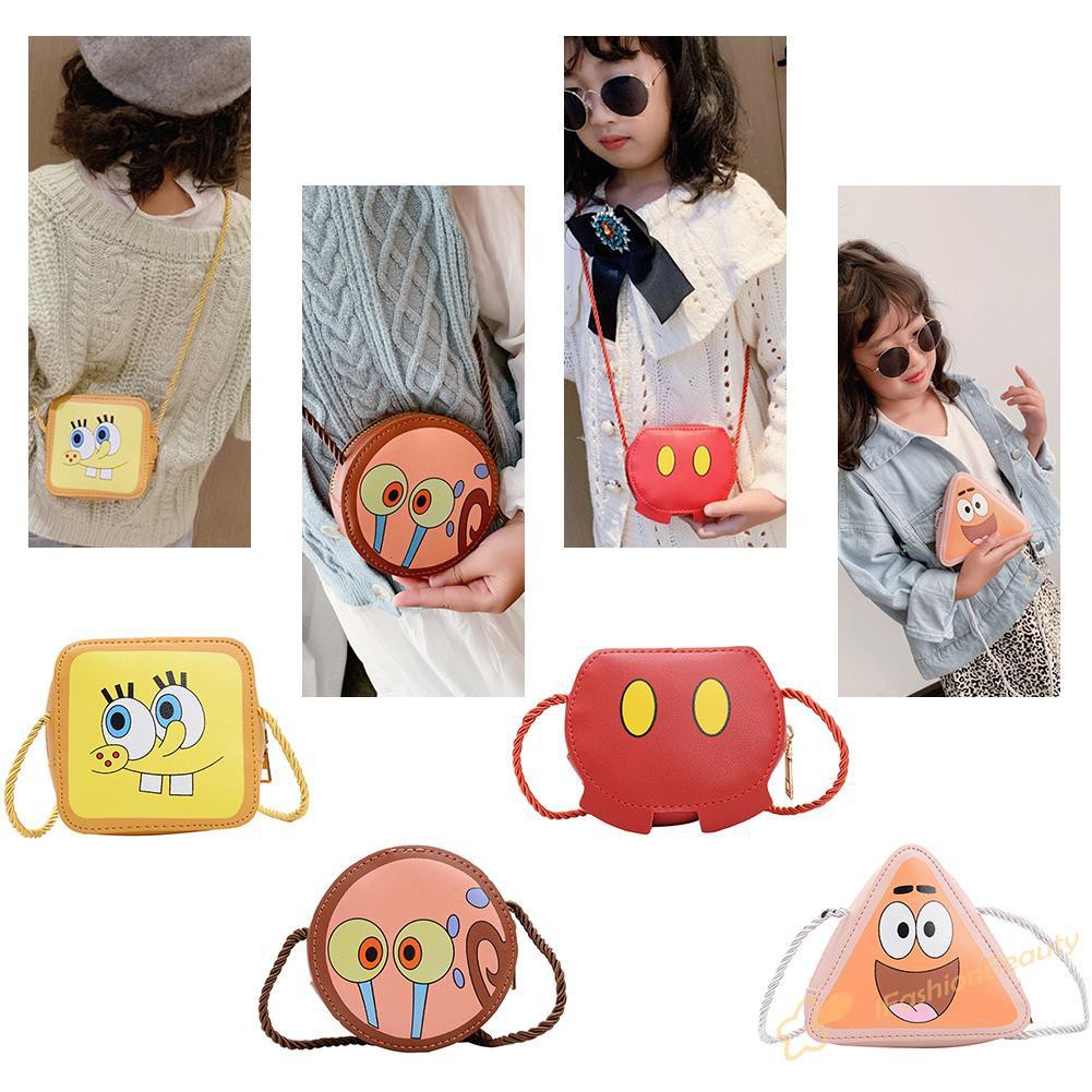 ✿IF✿ Women Mini Shoulder Bag Leather Cute Cartoon Girl Messenger Bags