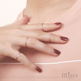 Nhẫn midi trơn Jestina Red