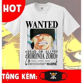 [SIÊU PHẨM] Áo in hình Zoro One Piece Wanted được yêu thích, giá rẻ nhất