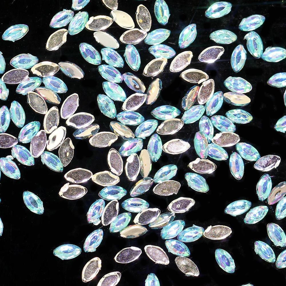 300 Viên Đá Nhựa Ab 1.5x3mm Trang Trí Móng Tay