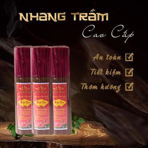 [Trầm Hương Búp Sen] Nhang Trầm thơm cao cấp Búp Sen 38cm 750gam - Trầm hương sạch tự nhiên