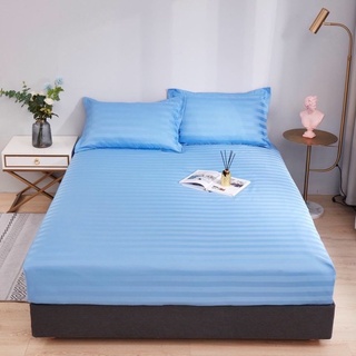 Bộ ga gối cotton 3F sọc kẻ nhập khẩu mềm mịn thoáng mát nhiều màu sắc