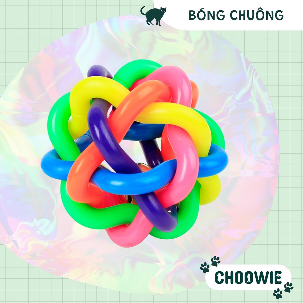Bóng chuông CẦU VỒNG giúp thú cưng thư giãn | Đồ chơi chó mèo