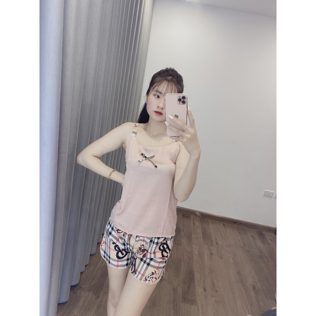 ( Xả Hàng Bán Lỗ) Bộ Đồ Pijama-Bộ Đùi Lụa Satin Hàng Cao cấp Loại 1 [ảnh thật sp] | BigBuy360 - bigbuy360.vn