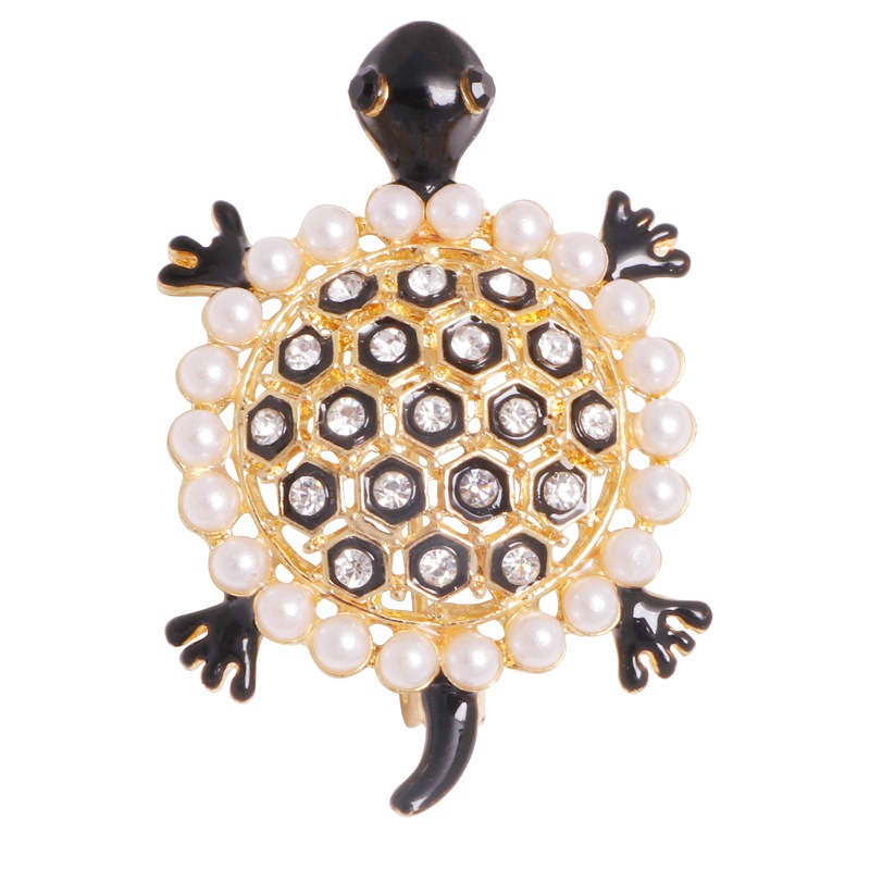 Trâm Cài Áo Hình Rùa Đính Đá Bằng Hợp Kim Cao Cấp