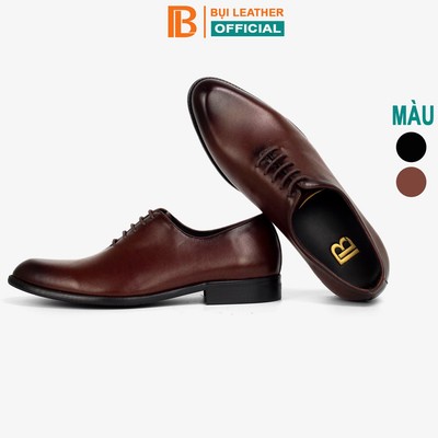 Giày nam oxford công sở da bò nappa cao cấp màu nâu G102- Bụi leather- hộp sang trọng -Bảo hành 12 tháng