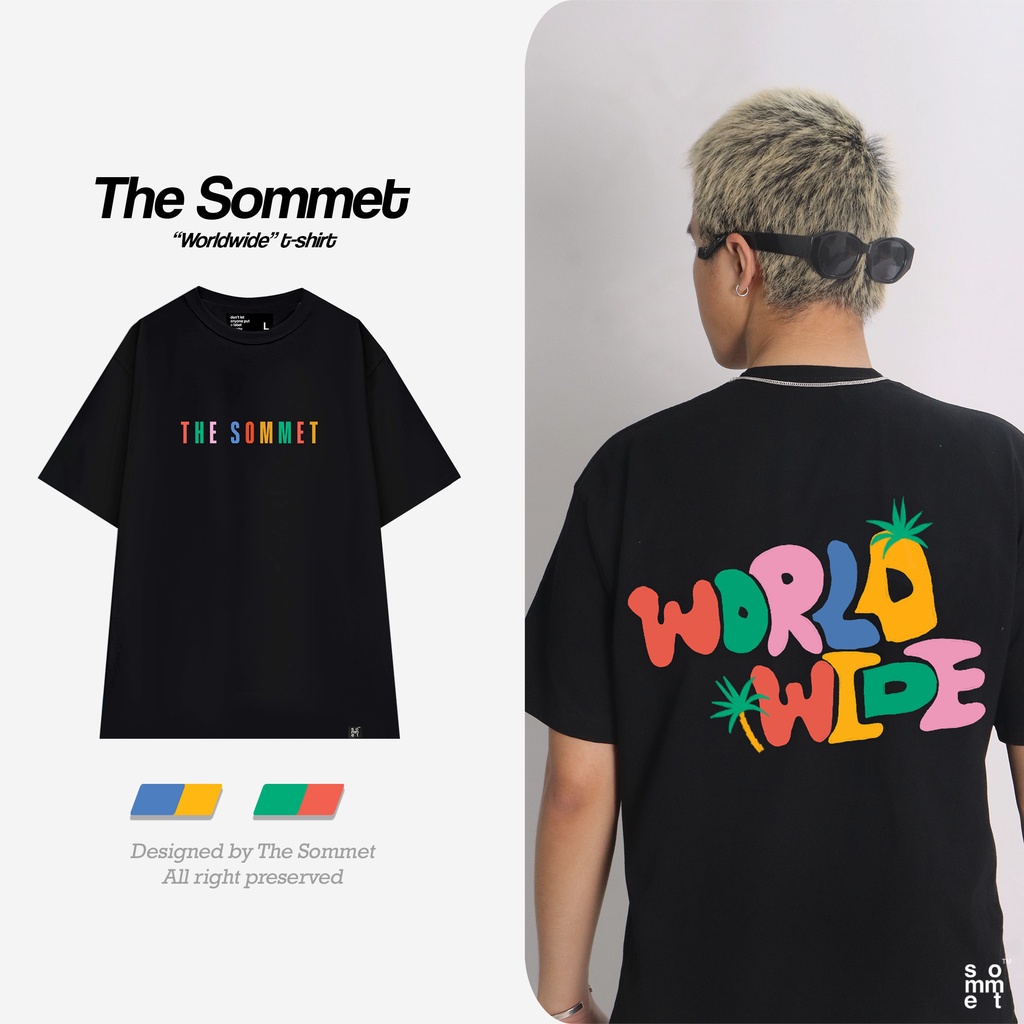 Áo phông cộc tay in hình Worldwide - T05