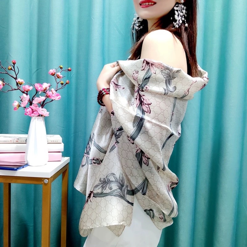 Khăn choàng lụa cao cấp 4 mùa thanh lịch size 90x180cm