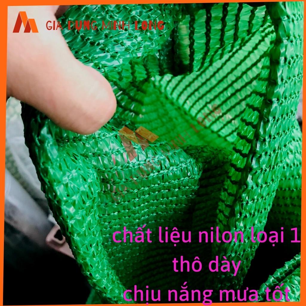 [Loại dày] Lưới lan màu xanh hàng nhập khẩu Thái, sợi nilon thô dày, bền, bóng đẹp che nắng tốt