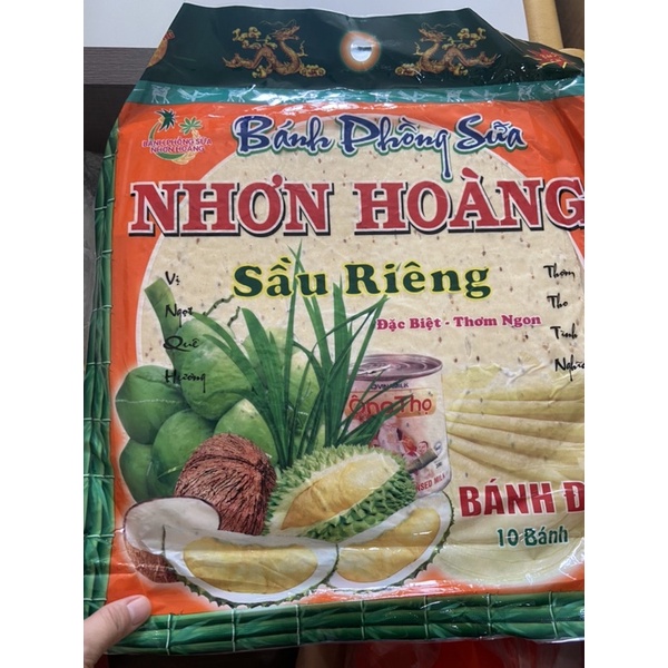 bánh tráng sữa Nhơn Hoàng vị sầu riêng giá 35k!