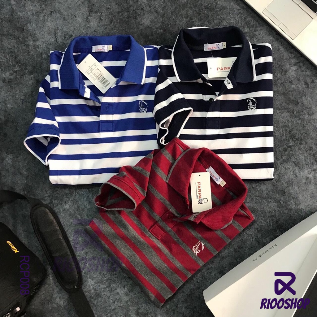 Áo polo nam sọc ngang cotton form rộng cực đẹp Parpa mới RCP008 - áo thun nam có cổ Riooshop