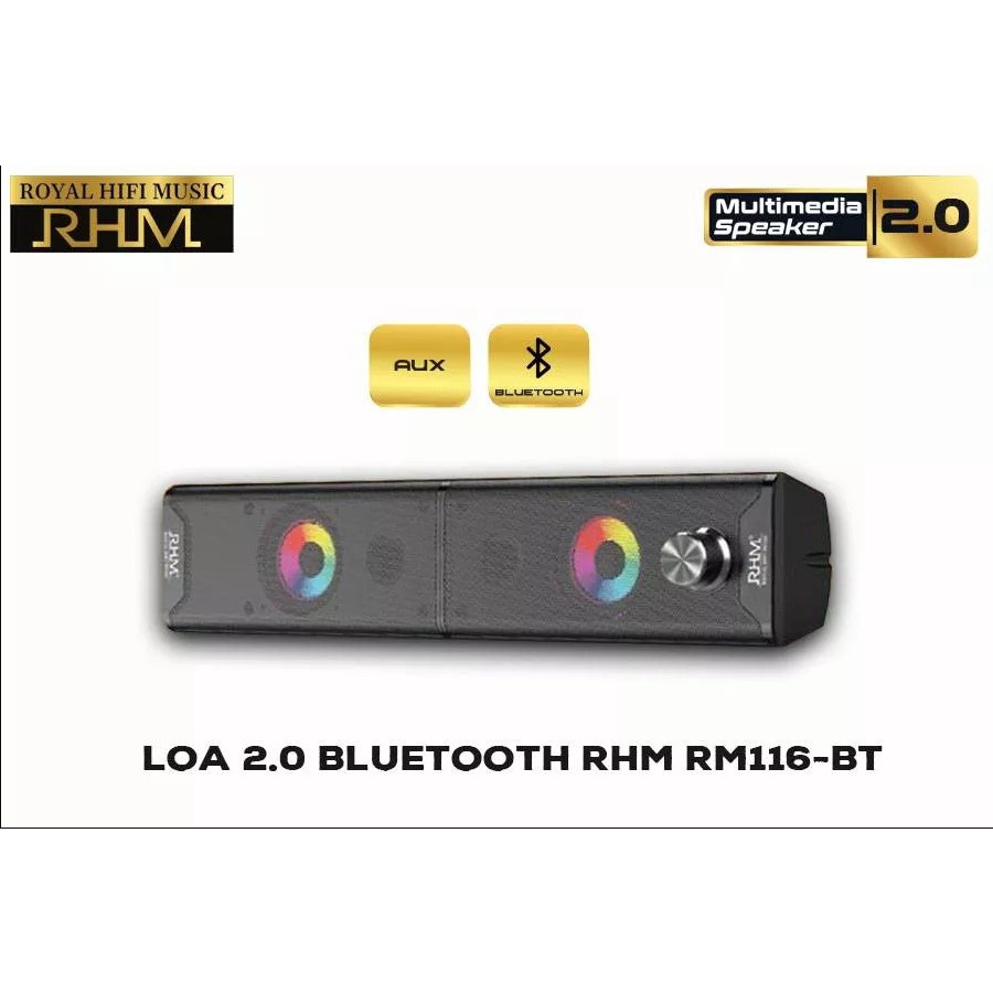 Loa bluetooth RHM RM -116BT 2.0 công suất 3w, kết nối  USB, AUX BH 12 Tháng