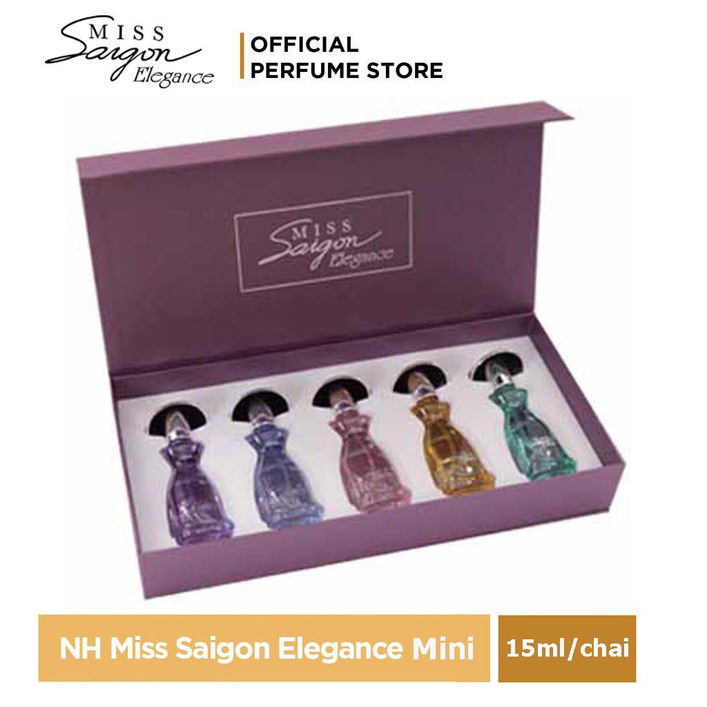 Bộ nước hoa Miss Saigon Elegance  mini 15ml (5 chai)