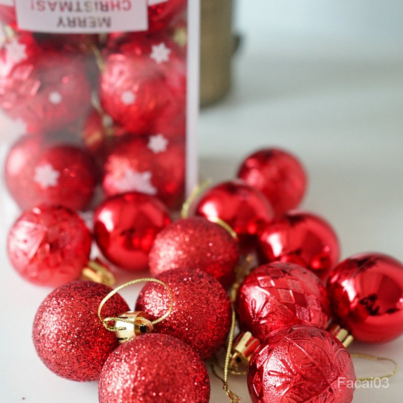 Quả châu 4cm nhiều màu sắc dùng trang trí cây thông noel