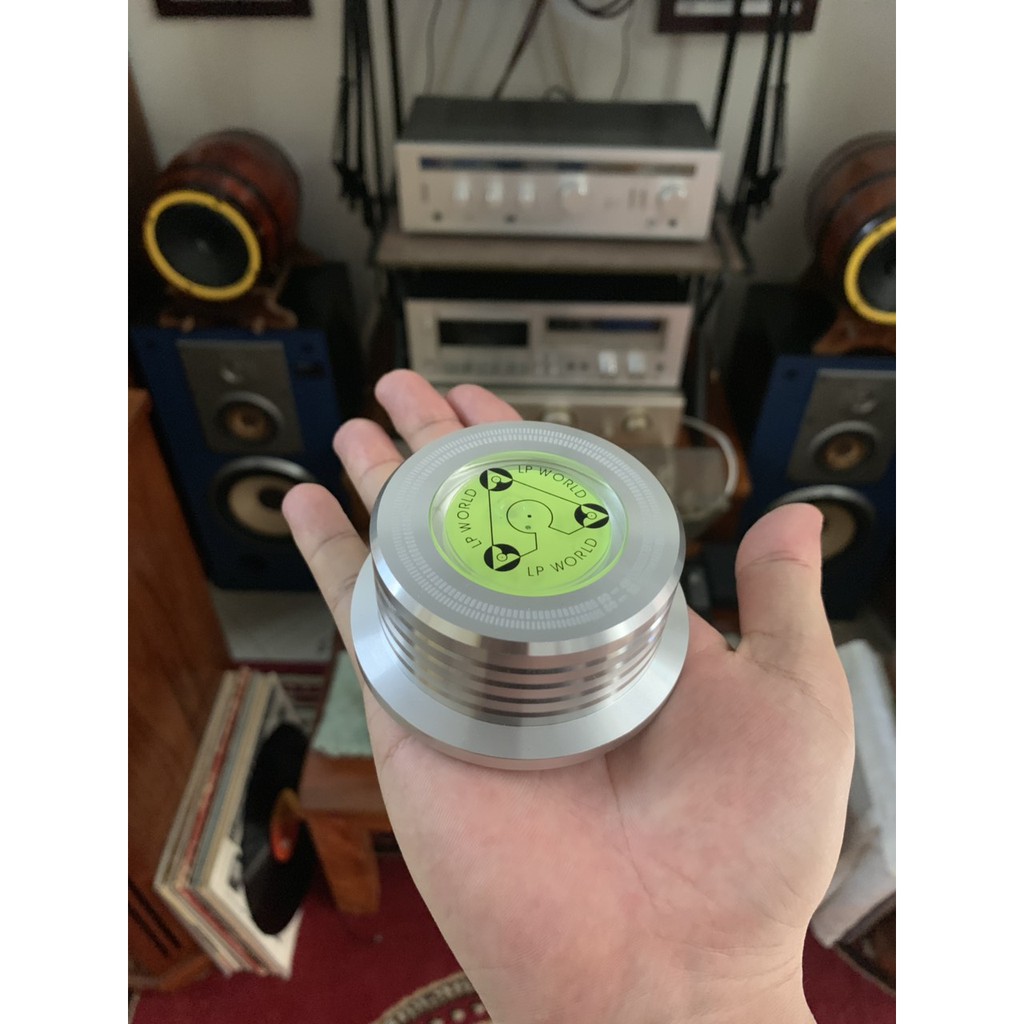 Cục chặn đĩa than LP Phono vinyl Turntable Chất liệu nhôm đúc có cân bằng hỗ trợ giảm rung lắc cân bằng tĩnh cho mâm