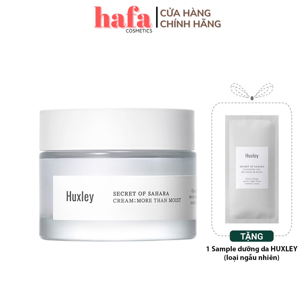Kem dưỡng ẩm sâu Huxley Cream ; More Than Moist 50ml + Tặng 1 Sample Huxley (loại ngẫu nhiên)