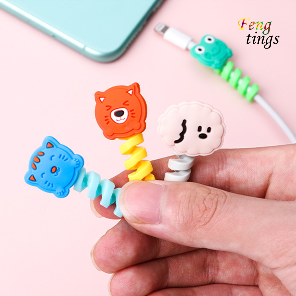 2 Phụ kiện bảo vệ đầu dây cáp sạc Usb K1 hình hoạt hình dễ thương