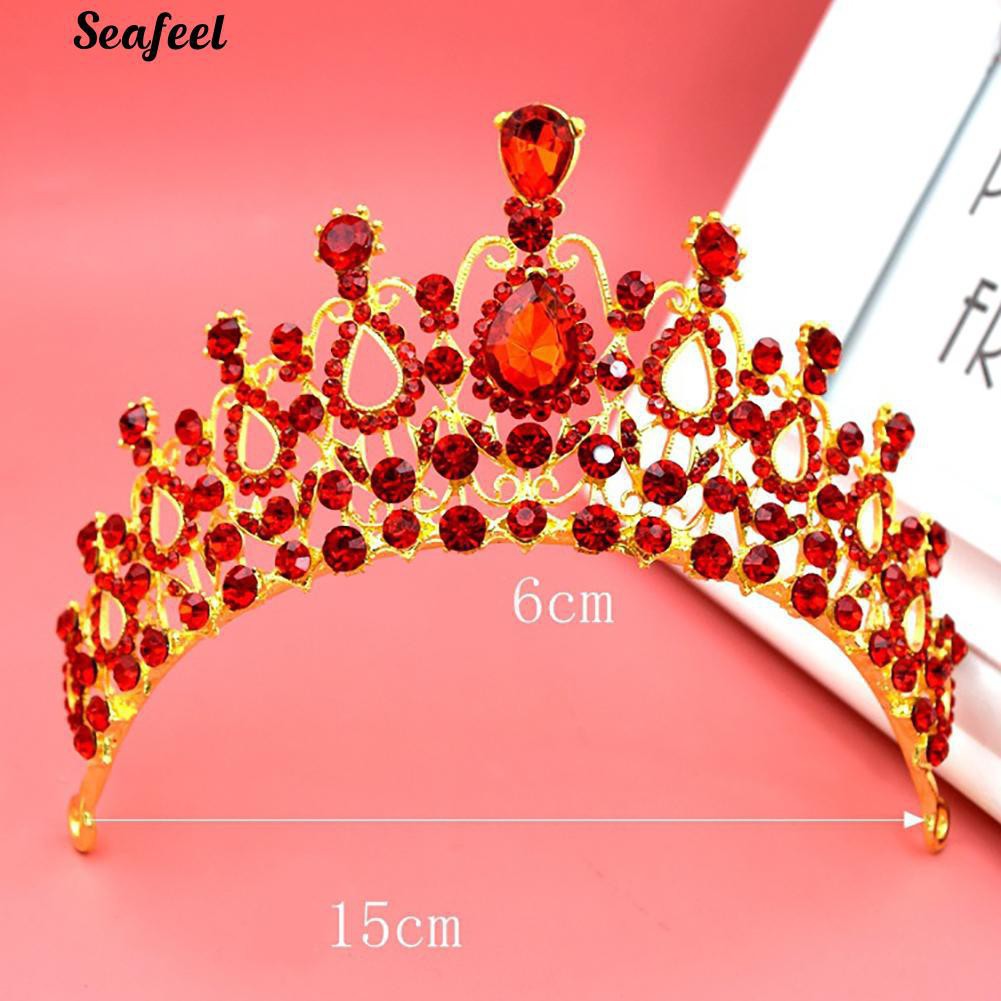 Cài tóc vương miện đính đá lấp lánh thanh lịch cho nữ