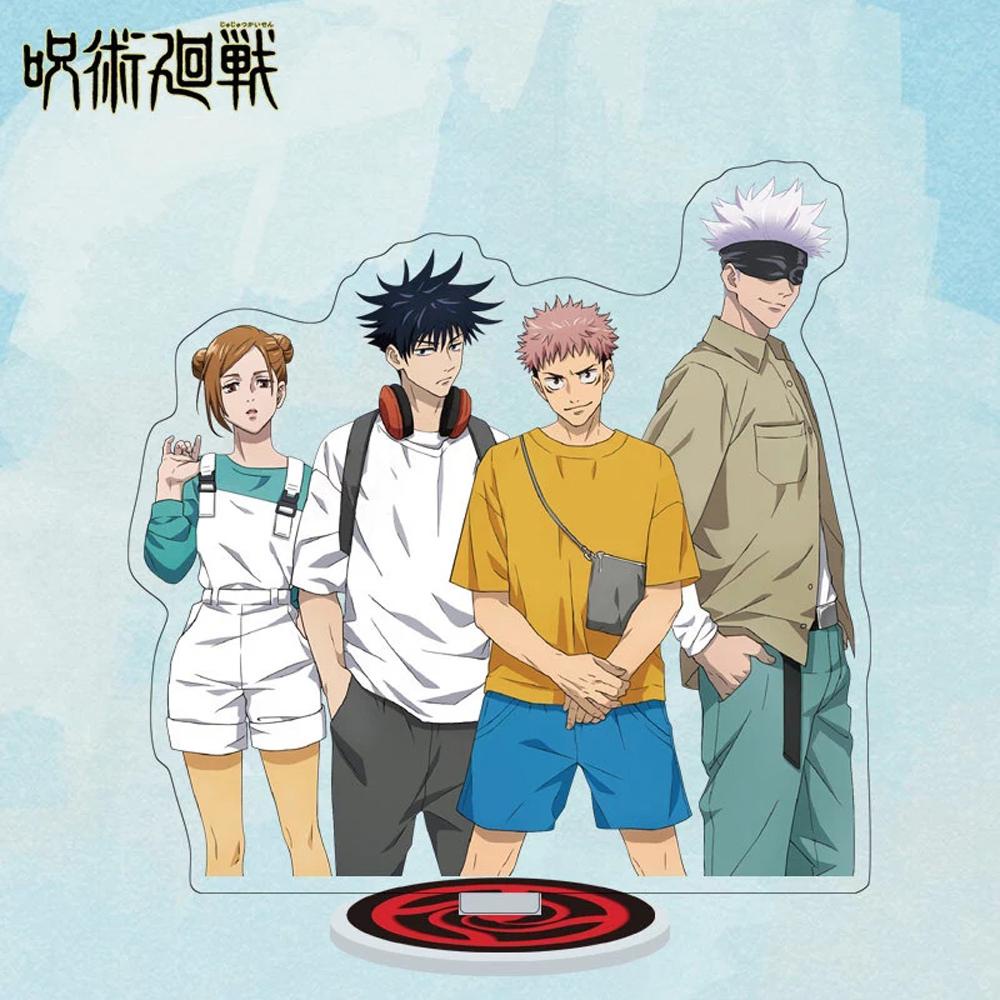 Thẻ Hình Yuji Itadori Gojo Satoru Kugisaki Nobara Hai Mặt Để Bàn Trang Trí Cho Cặp Đôi