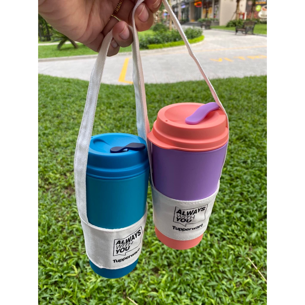 Ly nước mang đi có nắp - Coffee To Go tặng kèm quai xách