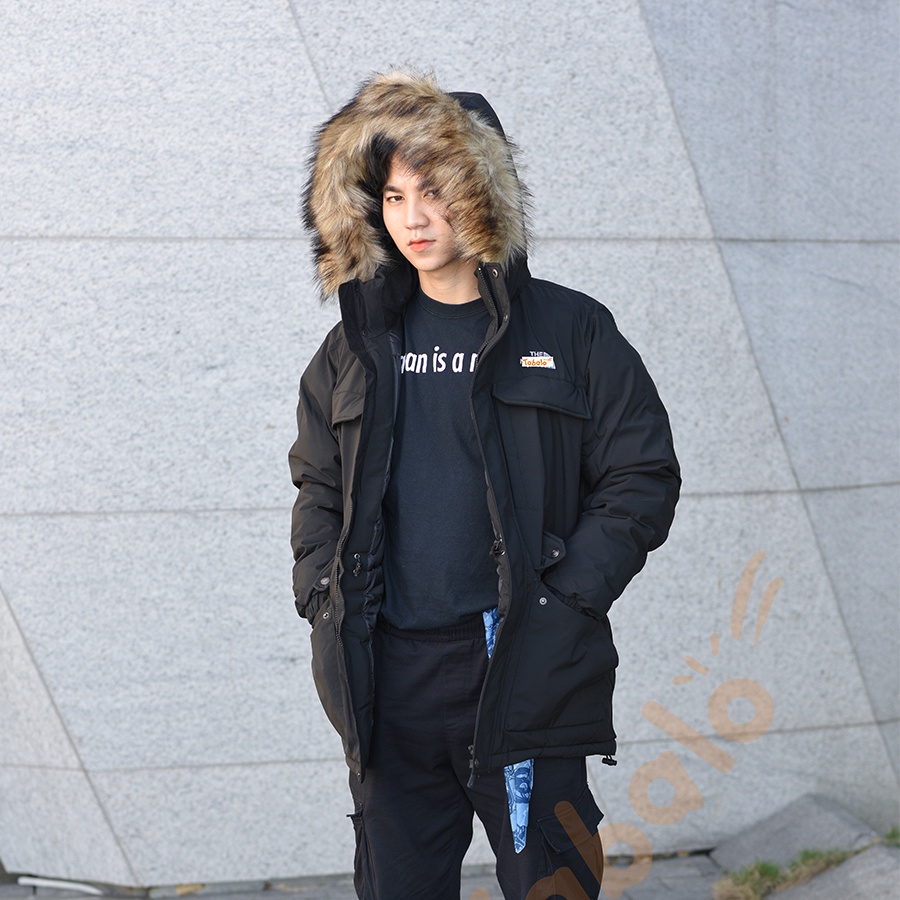 Áo Khoác Parka TNF Trần Bông Dáng Dài - Chất Dày, Giữ Nhiệt Tốt