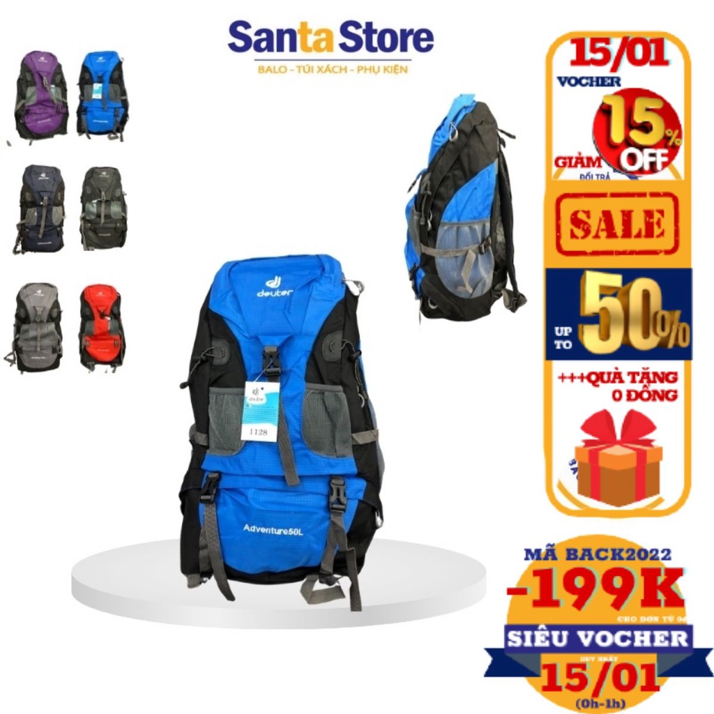 Balo Du Lịch nam nữ 40L đi phượt dã ngoại, đựng đồ cá nhân, hành lý, thời trang cao cấp SANTA STORE bền đẹp