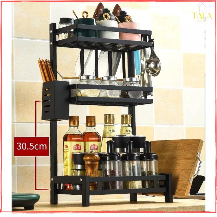 Kệ Gia Vị Đa Năng Nhà Bếp - Kệ Để Đồ Nhà Bếp Đựng Gia Vị 2 Tầng, 3 Tầng Thông Minh, Tiết Kiệm Diện Tích