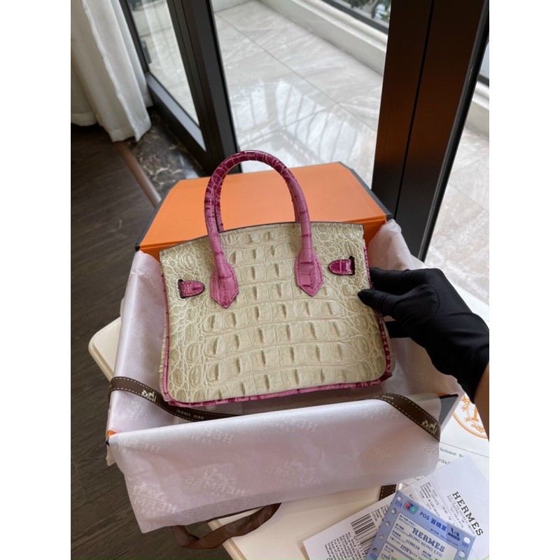 túi hm birkin mini size 20 vân lưng