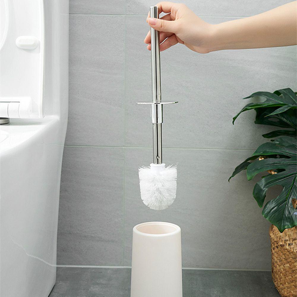 Bộ Giá Đỡ Bàn Chải Chà Toilet Bằng Thép Không Gỉ Với Tay Cầm Dài Tiện Dụng