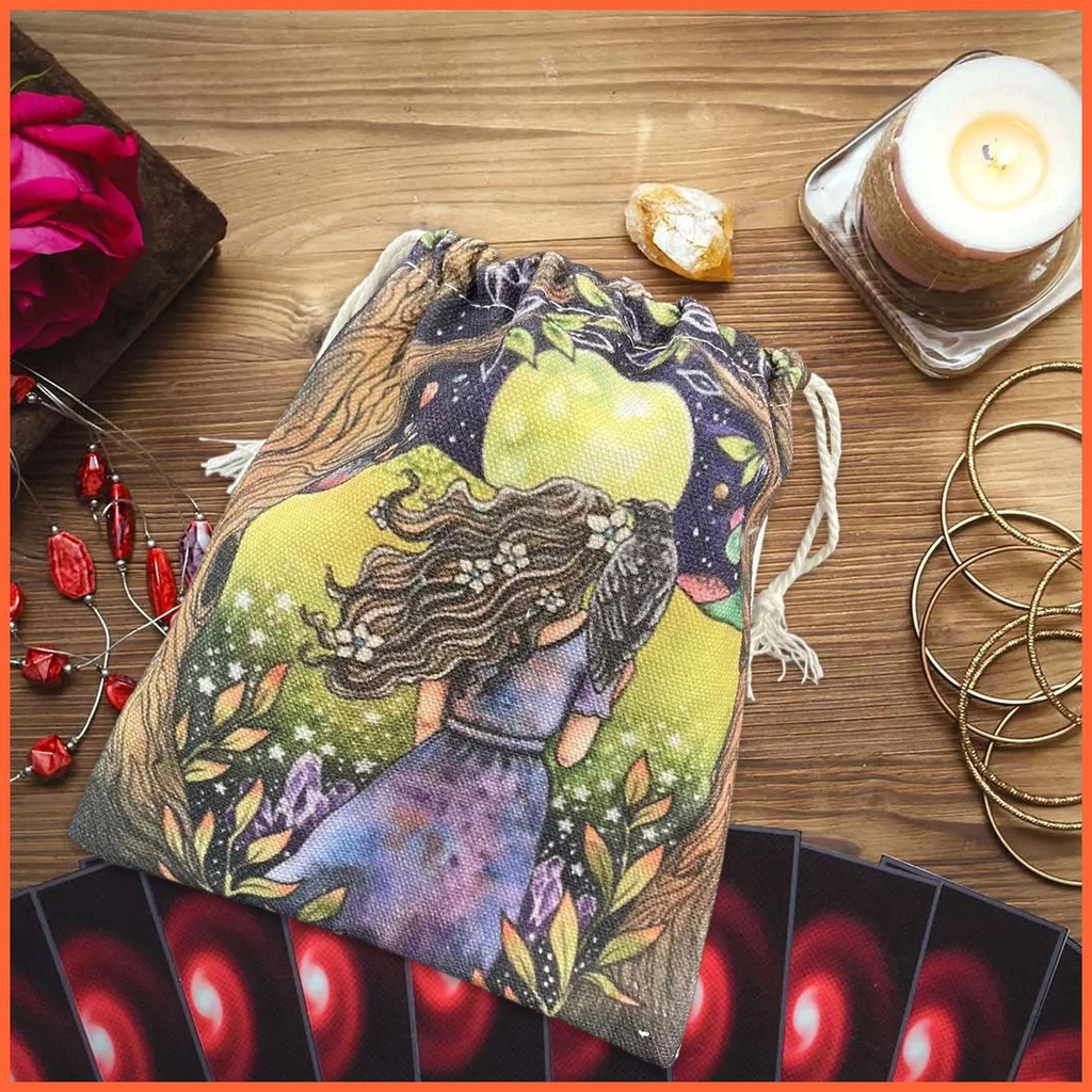 Túi Dây Rút Vải Nhung Đựng Thẻ Bài Tarot / Trang Sức Tiện Dụng
