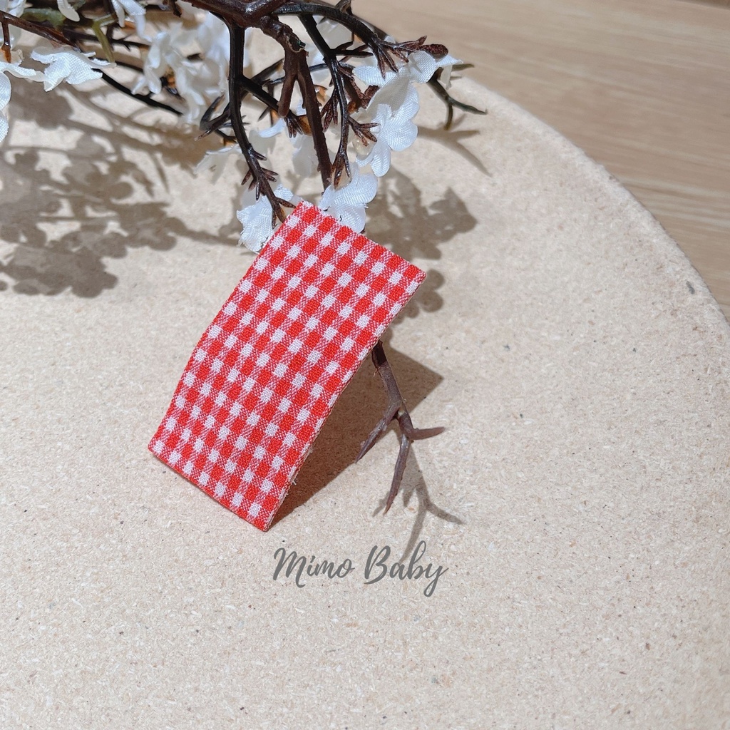 Kẹp tóc bọc vải kiểu dáng vintage cho bé Mimo Baby KT15