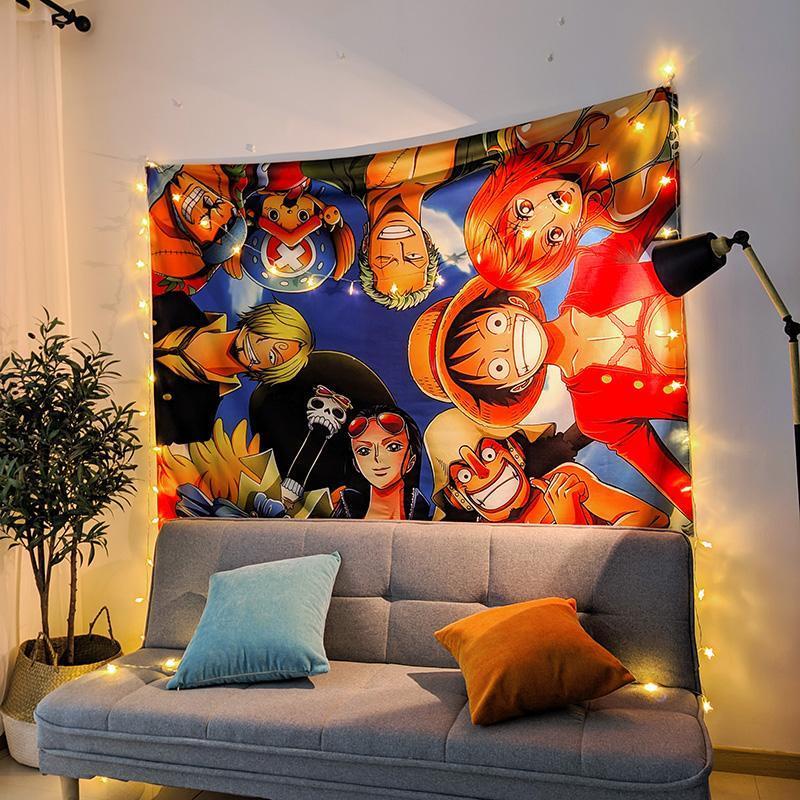 Tranh Vải Treo Tường Họa Tiết Hoạt Hình One Piece Trang Trí Nội Thất