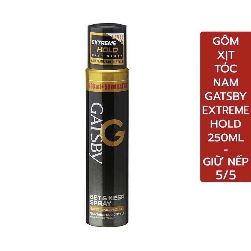 Gôm Xịt Tóc Gatsby Set &amp; Keep Spray Super Hard 250ml