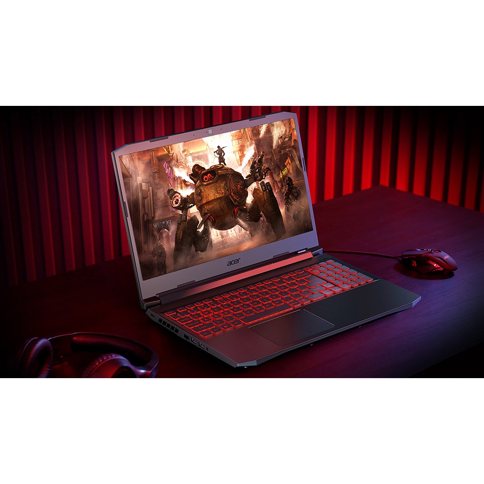 Laptop Acer Gaming Nitro 5 2021 AN515-44-R9JM 15FHDIPS144Hz/R5-4600H/8GB 3200/512 PCIe/AX/Win/GTX 1650/2.3kg Đen