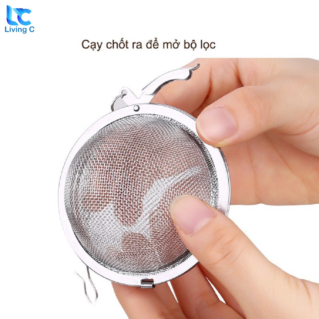 Lưới lọc trà , lọc gia vị INOX hình cầu Living C_ BX