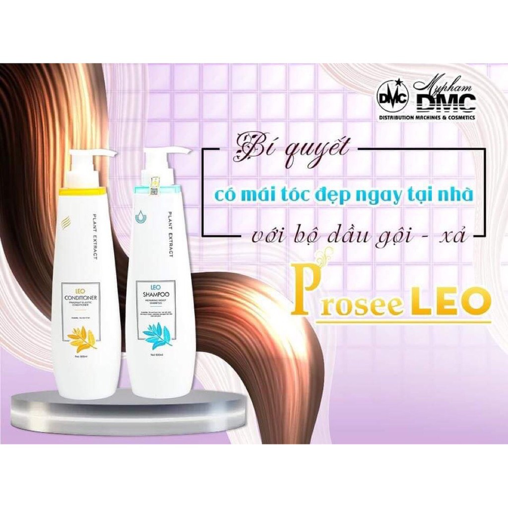 Dầu gội xả phục hồi tóc hư tổn siêu mềm mượt tóc LEO PROSEE CHÍNH HÃNG 800ml