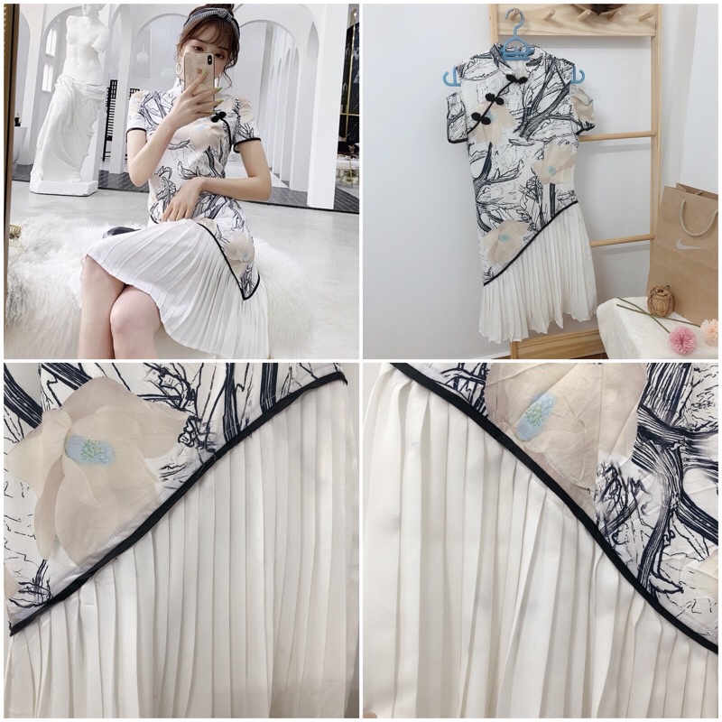 Sườn xám kỳ bào Trung Hoa 2hand có BIG SIZE