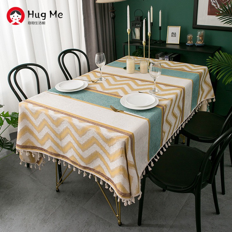 Khăn trải bàn hình chữ nhật bằng vải nhung chất lượng cao