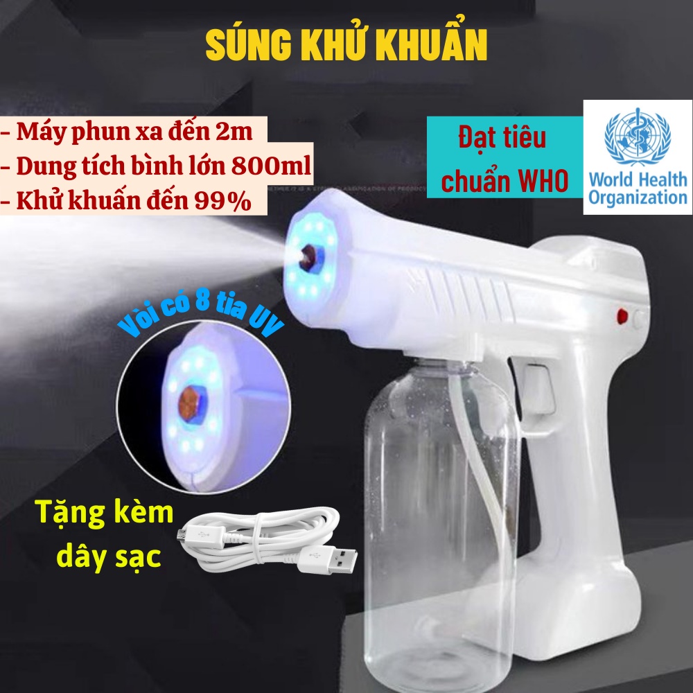 Máy Phun Khử Khuẩn, Máy Diệt Khuẩn Không Dây Cầm Tay, Máy Khử Trùng Chống Dịch Tiện Lợi