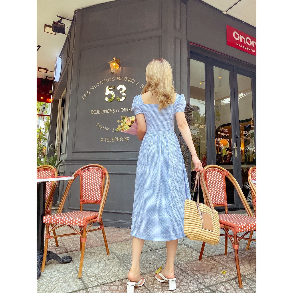 Đầm caro dài xẻ tà Maika Dress Gem Clothing SP060640