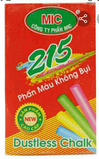Phấn trắng, phấn màu không bụi