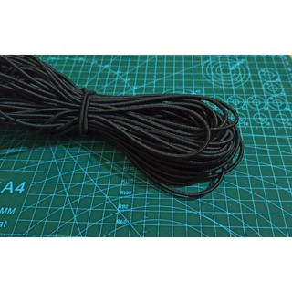 (LẺ MÉT) Dây chun tròn, chun bọc vải, thun tròn màu đen 3li 3mm