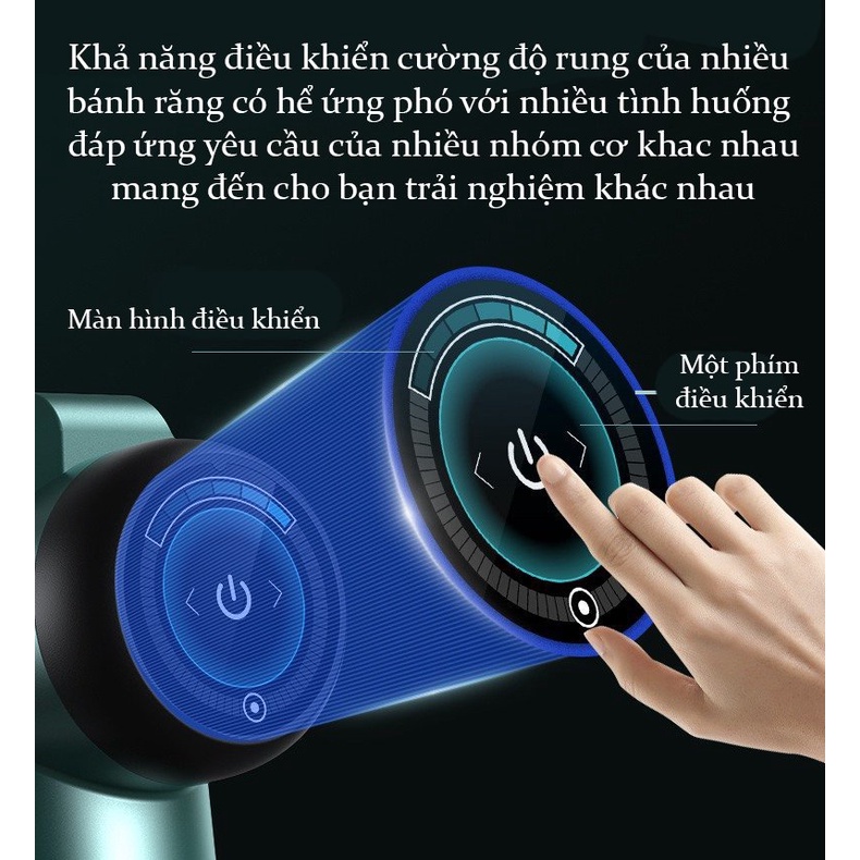 Máy massage cầm tay booster KONKA A1 sự dụng 8 đầu 6 cấp độ rung giúp bạn mát xa giảm đau, thư giãn toàn thân