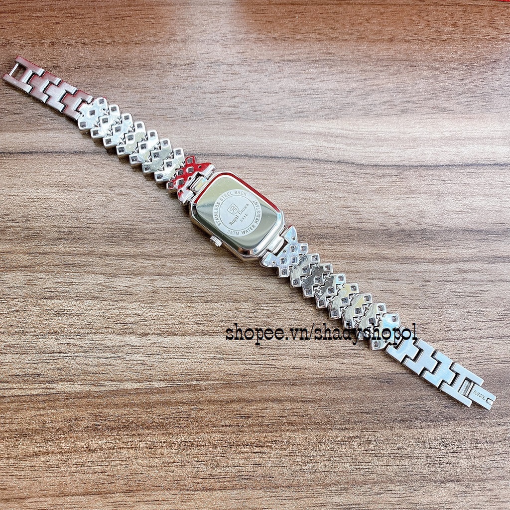 Đồng Hồ Royal Crown Nữ 6316 Chính Hãng Đính Đá Bạc